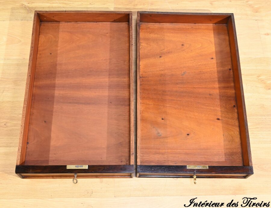 Table Bureau à Volets en Palissandre Massif, époque Restauration – Début XIXe – Image 31