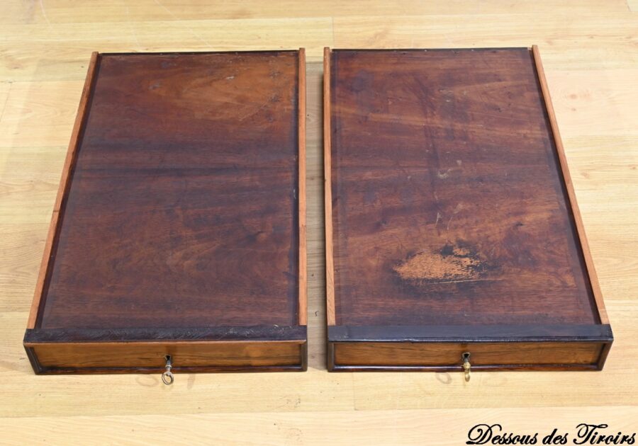 Table Bureau à Volets en Palissandre Massif, époque Restauration – Début XIXe – Image 32