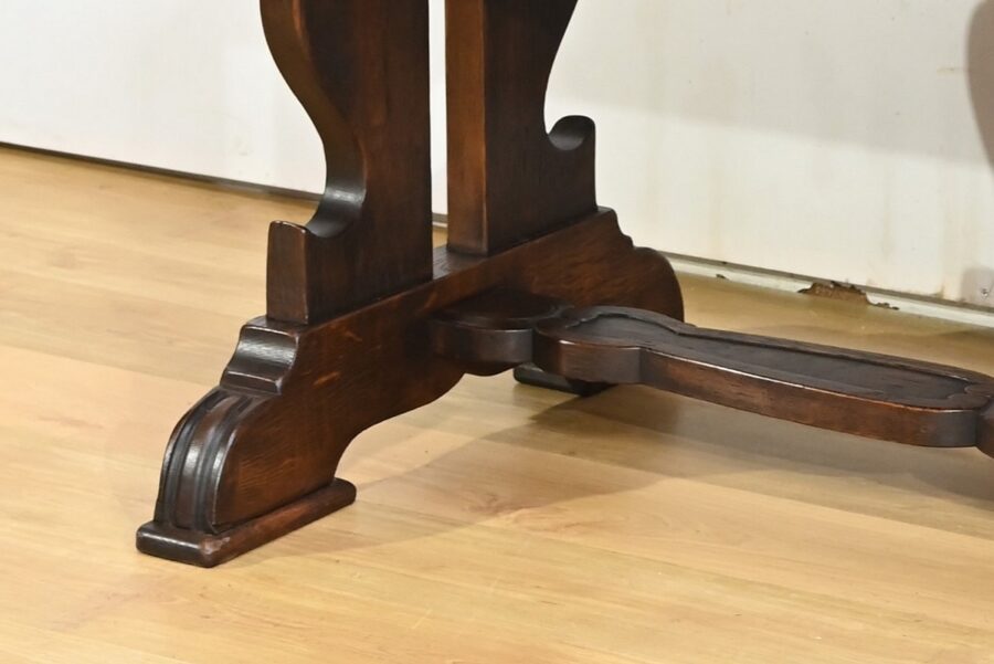 Table Bureau en Chêne, style Néogothique – Début XXe – Image 16