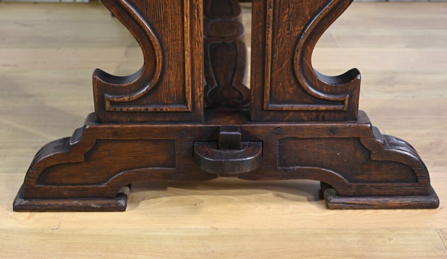 Table Bureau en Chêne, style Néogothique – Début XXe – Image 21