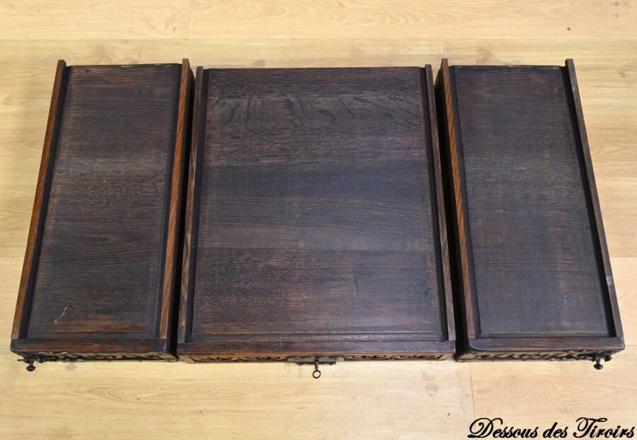 Table Bureau en Chêne, style Néogothique – Début XXe – Image 27