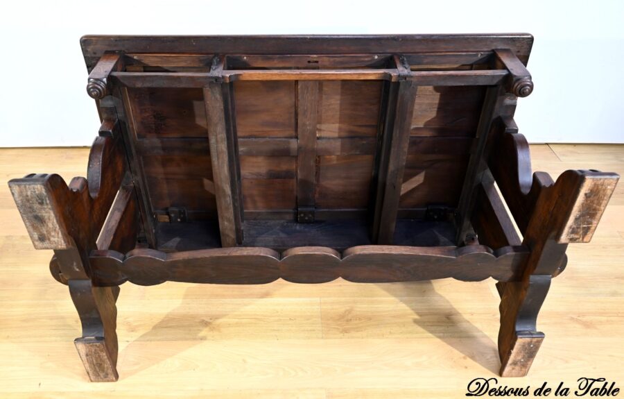 Table Bureau en Chêne, style Néogothique – Début XXe – Image 33