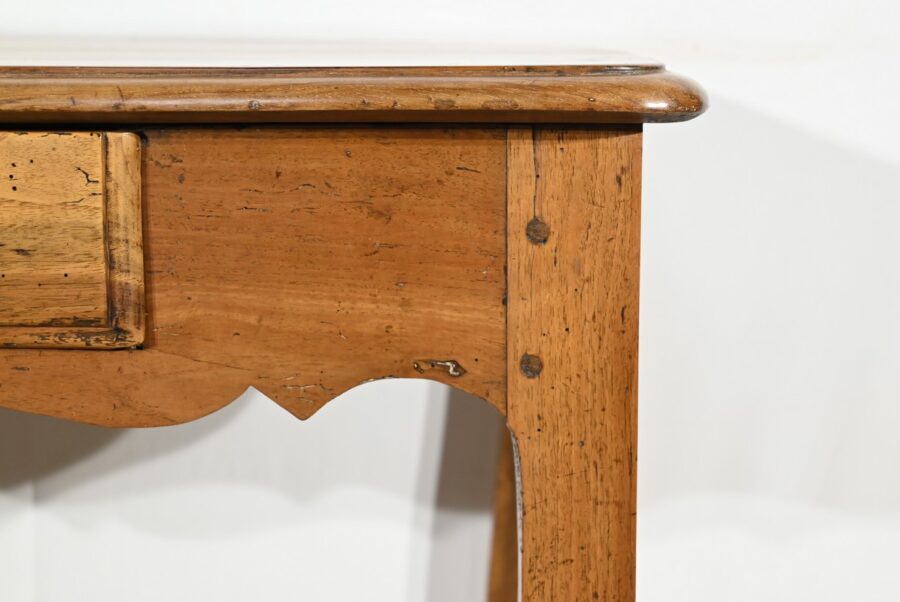Table Bureau en Noyer et Merisier, style Louis XV – Début XIXe – Image 15