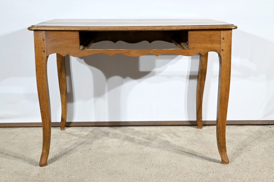 Table Bureau en Noyer et Merisier, style Louis XV – Début XIXe – Image 24