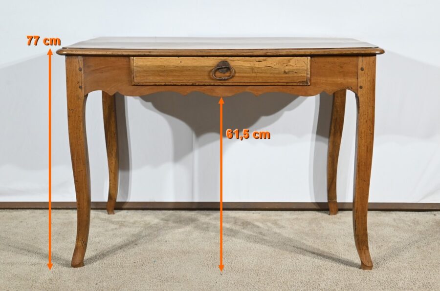 Table Bureau en Noyer et Merisier, style Louis XV – Début XIXe – Image 27