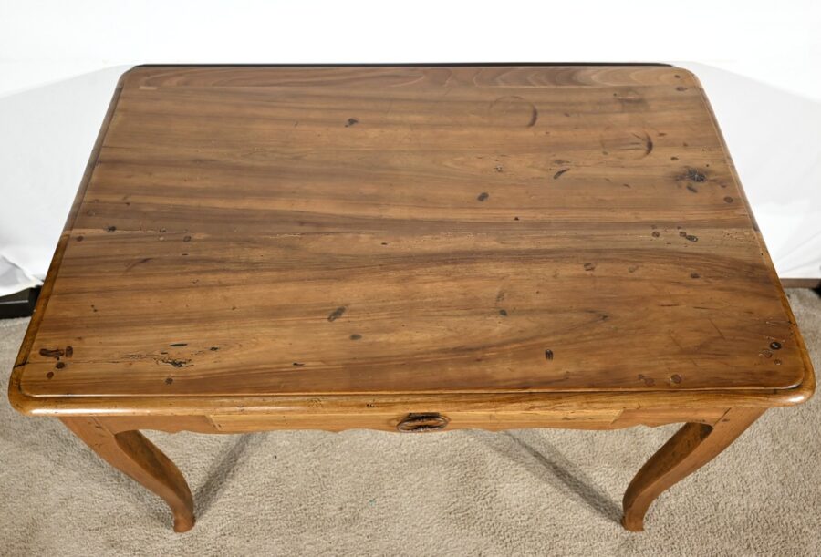 Table Bureau en Noyer et Merisier, style Louis XV – Début XIXe – Image 6