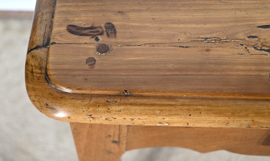 Table Bureau en Noyer et Merisier, style Louis XV – Début XIXe – Image 7