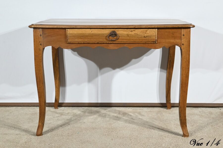 Table Bureau en Noyer et Merisier, style Louis XV – Début XIXe – Image 9