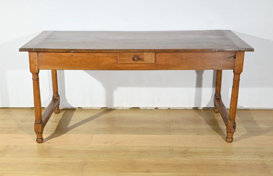 Table de Ferme de Propriété en Merisier, style Louis XIV – Début XIXe