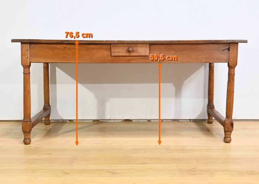 Table de Ferme de Propriété en Merisier, style Louis XIV – Début XIXe – Image 32