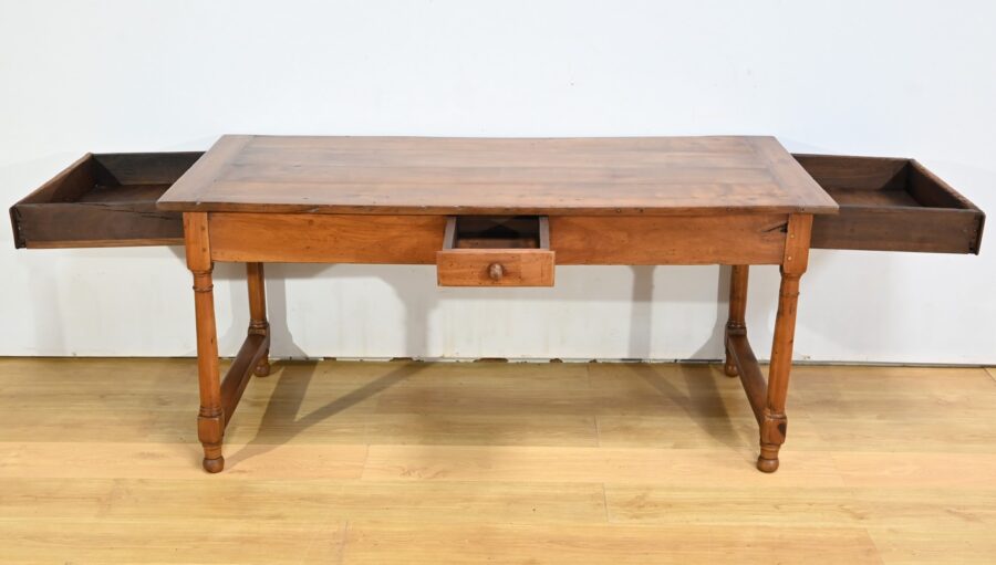 Table de Ferme de Propriété en Merisier, style Louis XIV – Début XIXe – Image 5