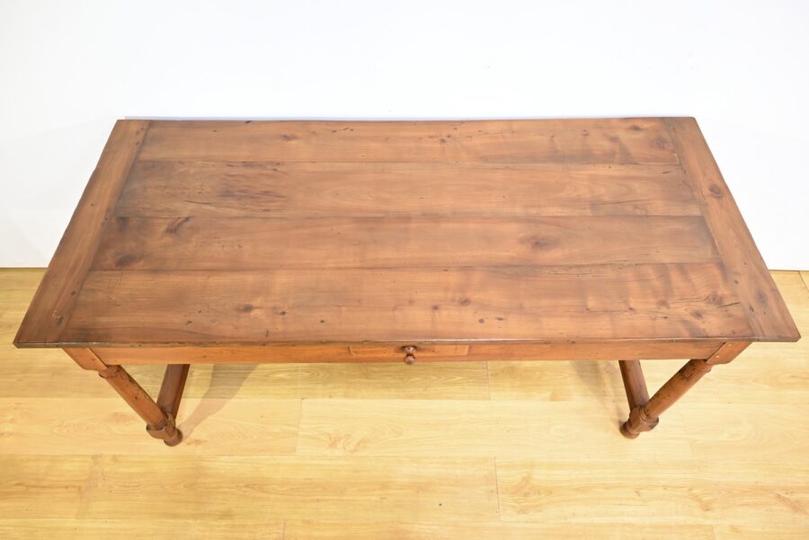 Table de Ferme de Propriété en Merisier, style Louis XIV – Début XIXe – Image 6