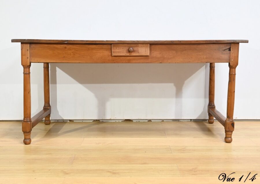 Table de Ferme de Propriété en Merisier, style Louis XIV – Début XIXe – Image 7