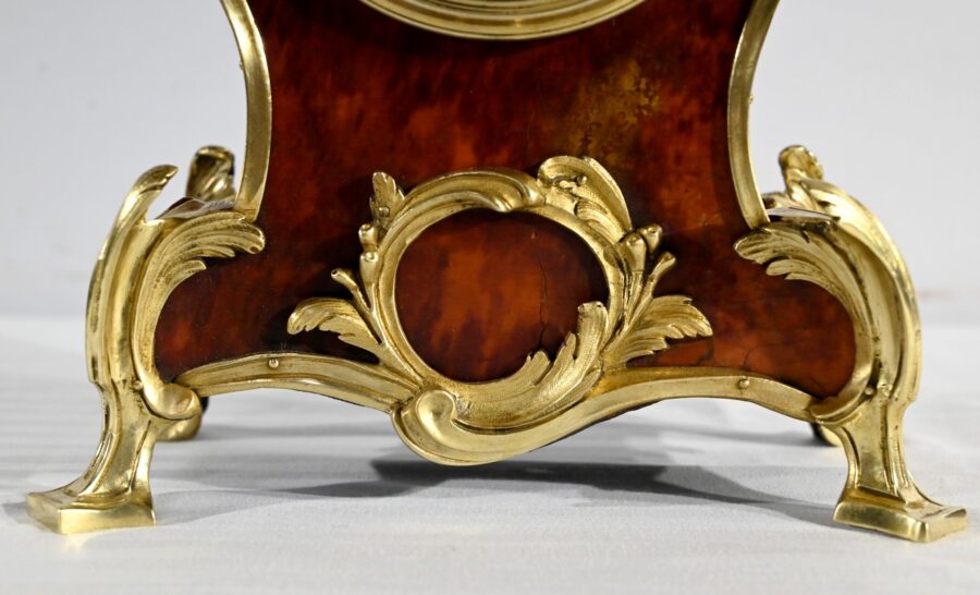 Garniture de Cheminée en Bronze et Bois Peint, estampillée Vincenti & Cie – 2ème partie XIXe – Image 14
