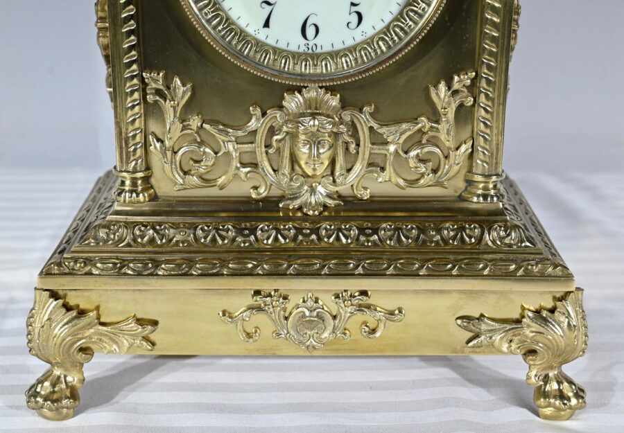 Garniture de Cheminée en Bronze Doré, estampillée Japy Frères & Cie – Fin XIXe – Image 10