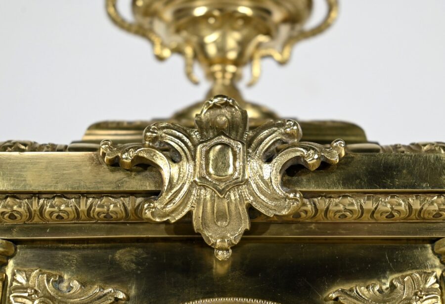 Garniture de Cheminée en Bronze Doré, estampillée Japy Frères & Cie – Fin XIXe – Image 7