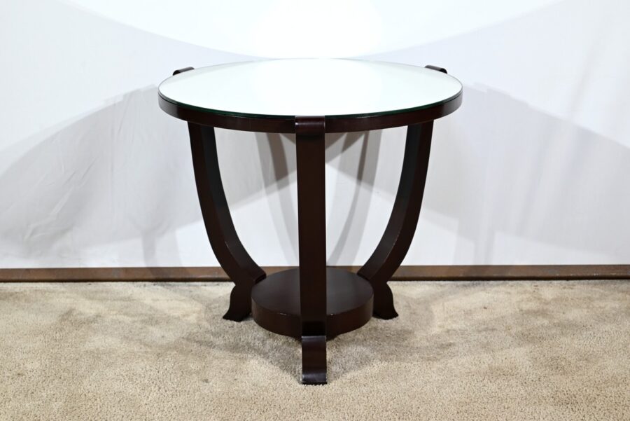 Guéridon en Acajou, style Art Déco – 1959