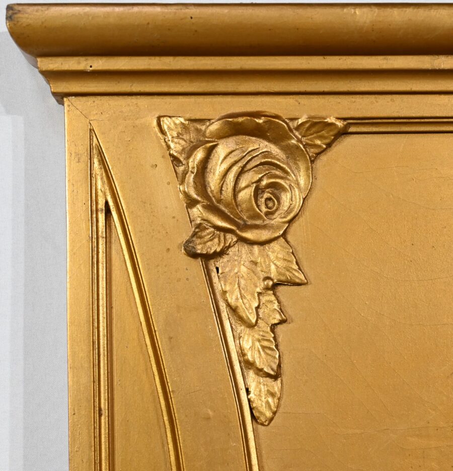 Miroir en Bois et Staff Doré, style Louis XVI – 1930 – Image 9