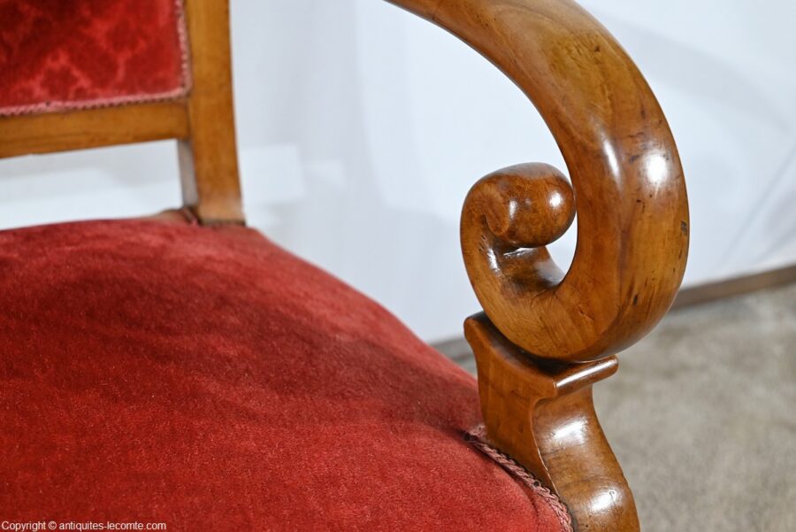 Paire de Fauteuils en Merisier, époque Louis Philippe – 1ère partie XIXe – Image 17