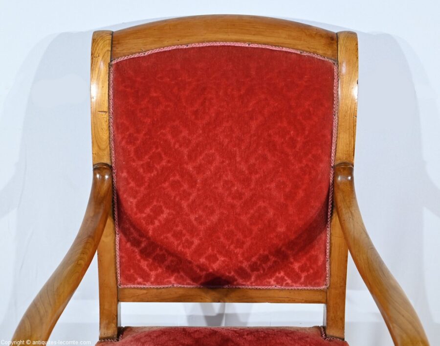 Paire de Fauteuils en Merisier, époque Louis Philippe – 1ère partie XIXe – Image 8