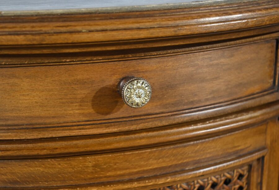 Petite Table Tambour en Hêtre, style Louis XVI – 1920 – Image 11
