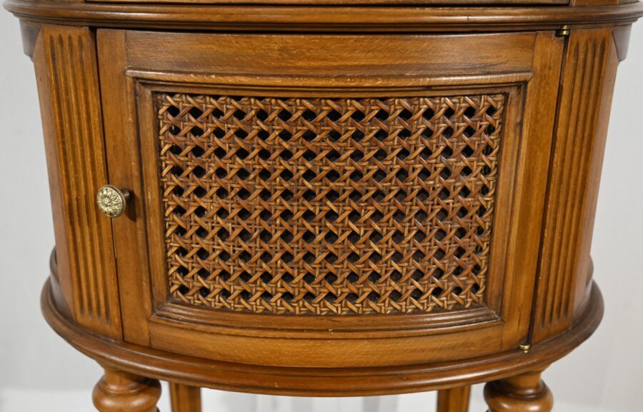 Petite Table Tambour en Hêtre, style Louis XVI – 1920 – Image 15
