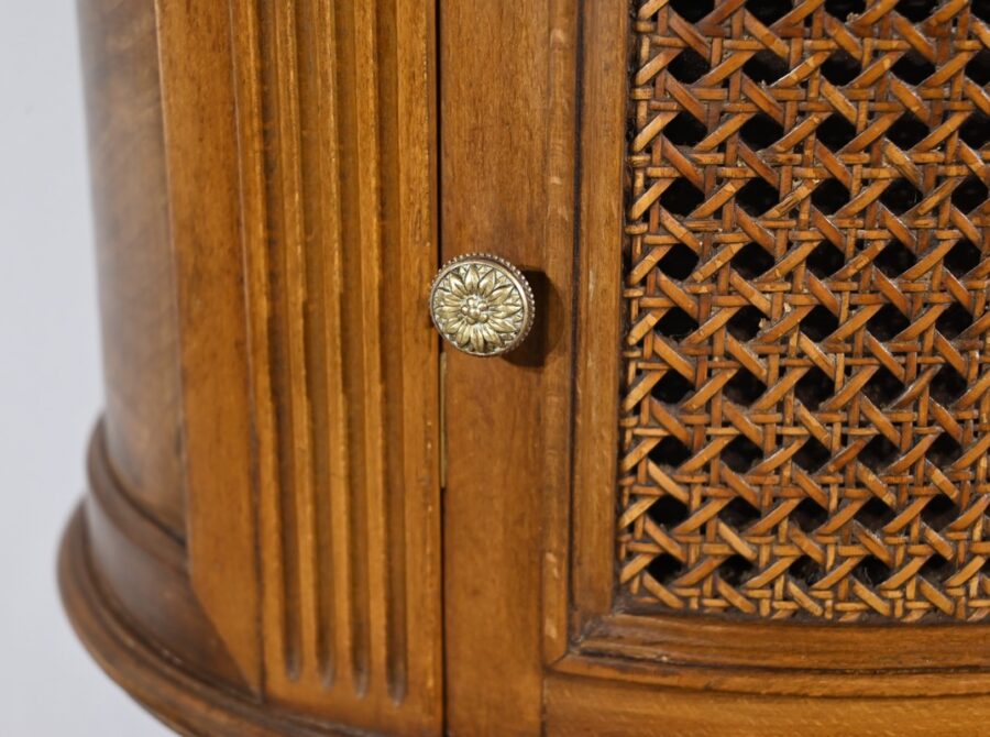 Petite Table Tambour en Hêtre, style Louis XVI – 1920 – Image 16