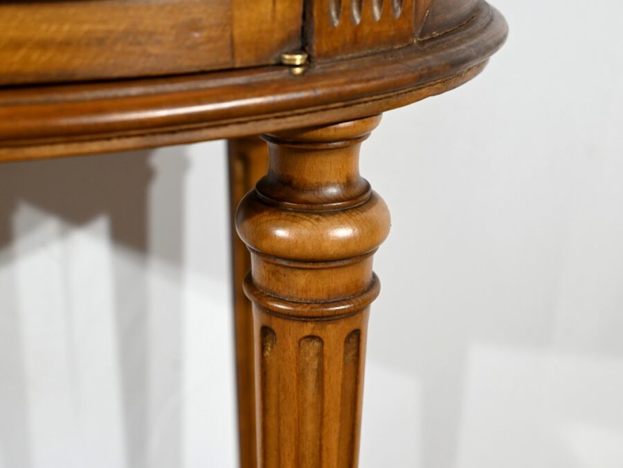 Petite Table Tambour en Hêtre, style Louis XVI – 1920 – Image 18