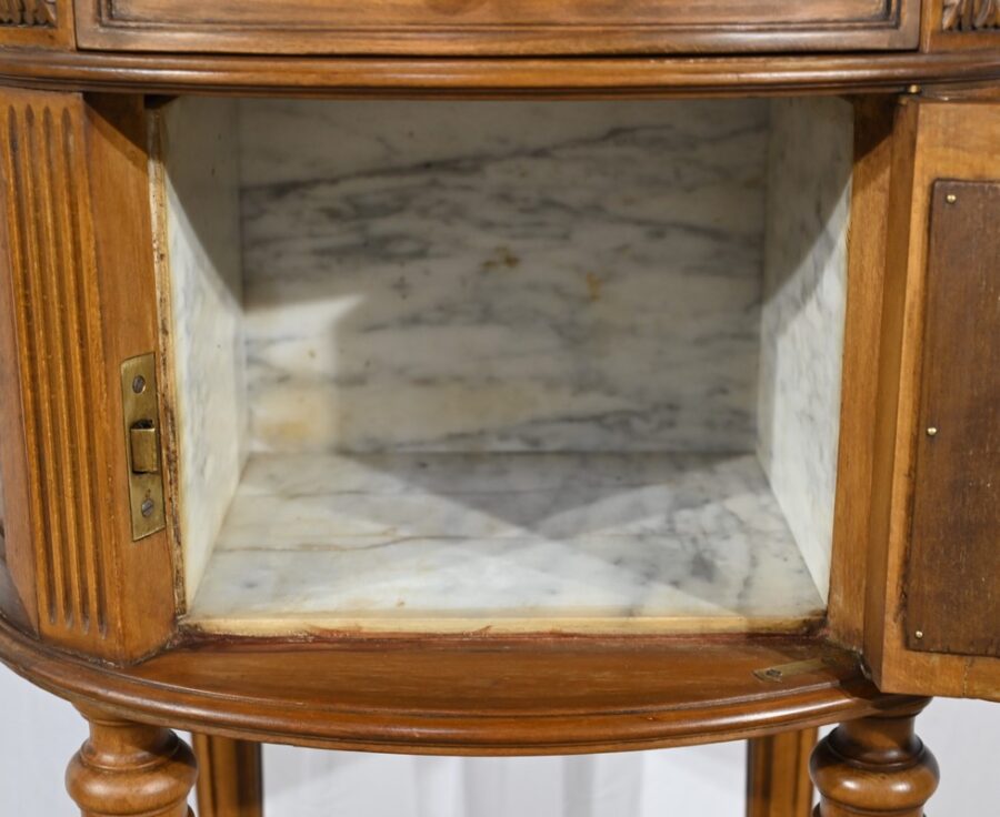 Petite Table Tambour en Hêtre, style Louis XVI – 1920 – Image 26