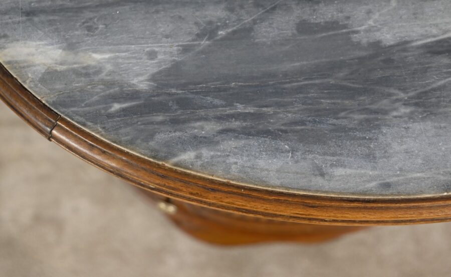 Petite Table Tambour en Hêtre, style Louis XVI – 1920 – Image 7