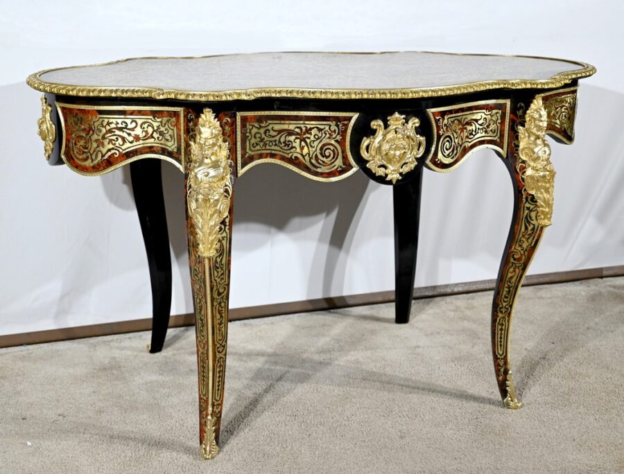 Table d’Apparat en Poirier Noirci, époque Napoléon III – Milieu XIXe – Image 2