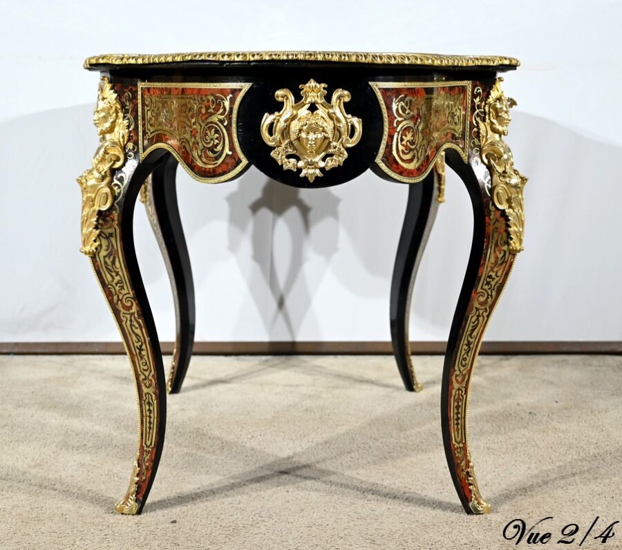 Table d’Apparat en Poirier Noirci, époque Napoléon III – Milieu XIXe – Image 22