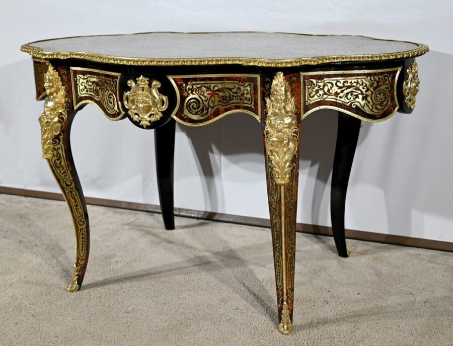 Table d’Apparat en Poirier Noirci, époque Napoléon III – Milieu XIXe – Image 3
