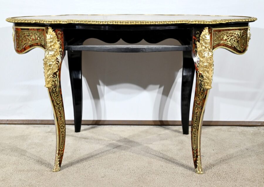 Table d’Apparat en Poirier Noirci, époque Napoléon III – Milieu XIXe – Image 30