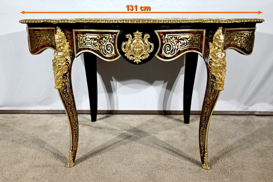 Table d’Apparat en Poirier Noirci, époque Napoléon III – Milieu XIXe – Image 31