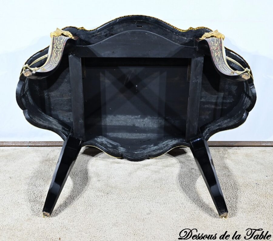 Table d’Apparat en Poirier Noirci, époque Napoléon III – Milieu XIXe – Image 35
