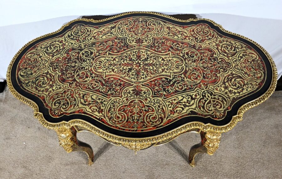 Table d’Apparat en Poirier Noirci, époque Napoléon III – Milieu XIXe – Image 5