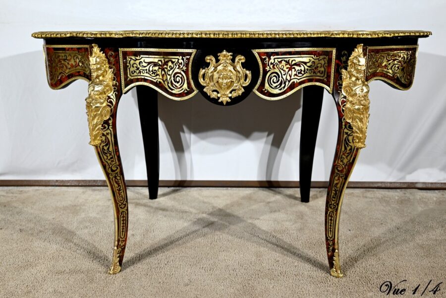 Table d’Apparat en Poirier Noirci, époque Napoléon III – Milieu XIXe – Image 9