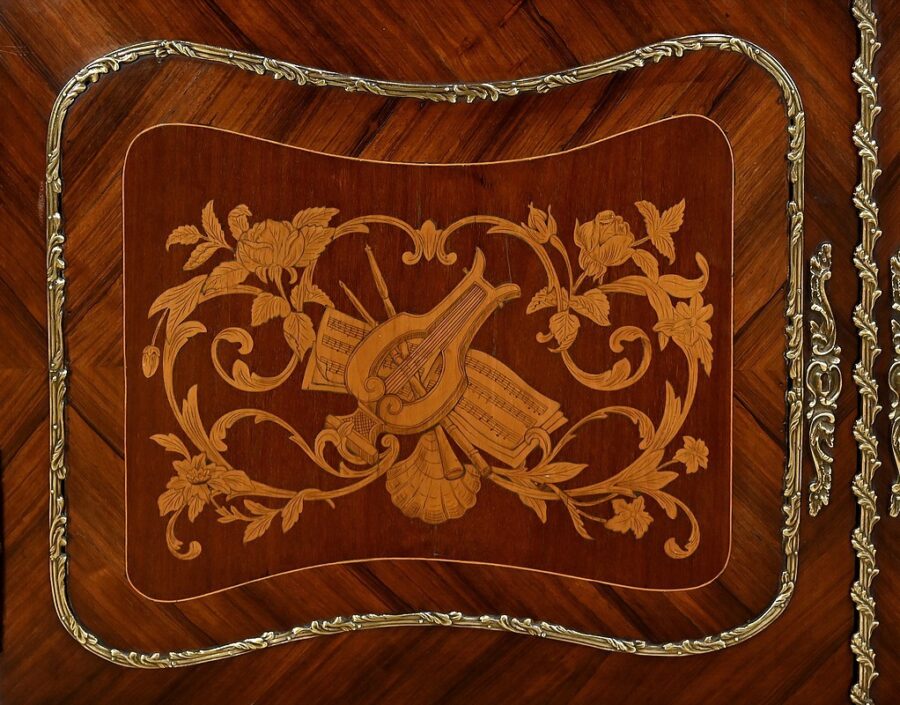 Bibliothèque Deux-Corps en Palissandre et Marqueterie, style Louis XV - Fin XIXe – Image 16
