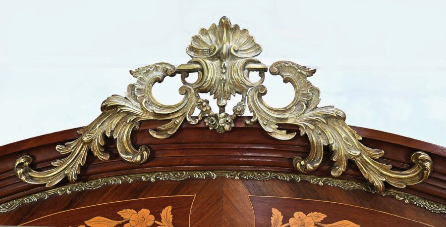 Bibliothèque Deux-Corps en Palissandre et Marqueterie, style Louis XV - Fin XIXe – Image 7