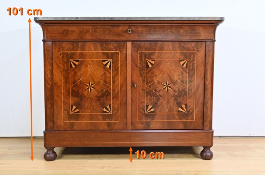 Buffet en Ronce d’Acajou, époque Restauration – Début XIXe – Image 26