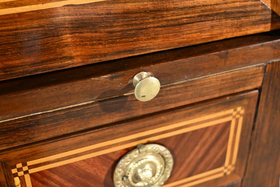 Bureau Cylindre en Acajou et Palissandre, époque Louis XV – 1ère partie XVIIIe – Image 15