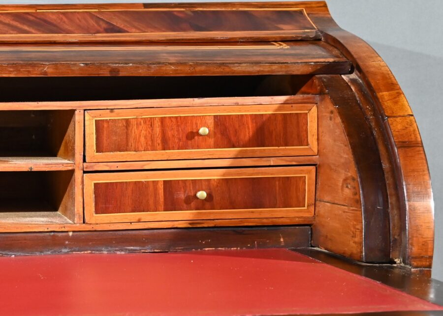 Bureau Cylindre en Acajou et Palissandre, époque Louis XV – 1ère partie XVIIIe – Image 28