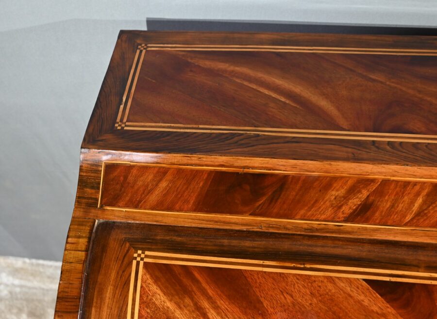 Bureau Cylindre en Acajou et Palissandre, époque Louis XV – 1ère partie XVIIIe – Image 7