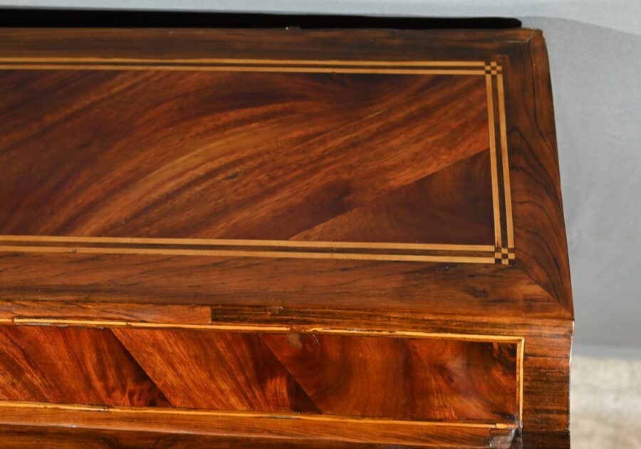 Bureau Cylindre en Acajou et Palissandre, époque Louis XV – 1ère partie XVIIIe – Image 8