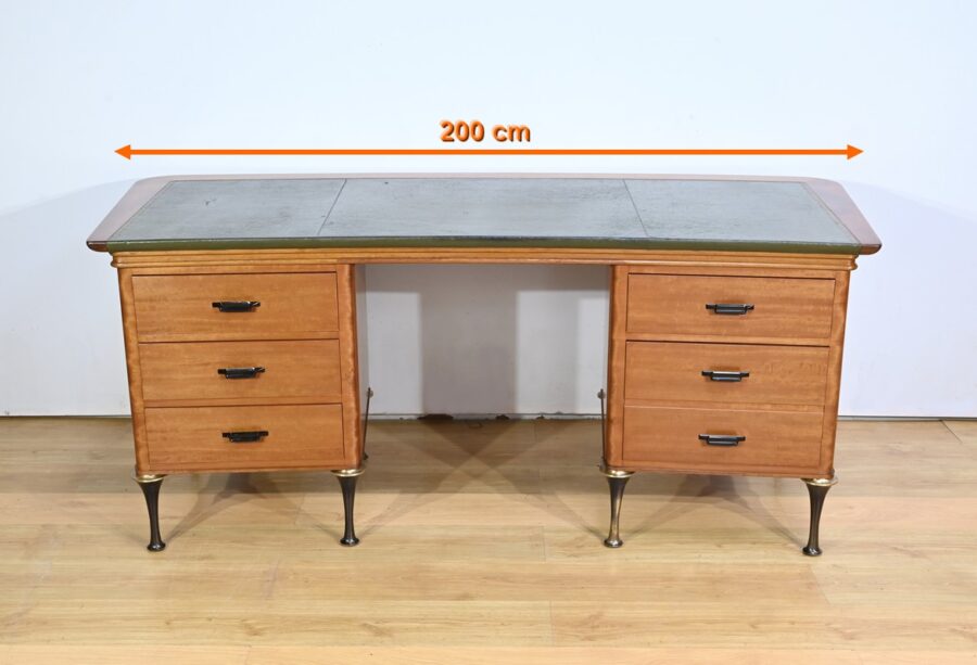 Bureau d’Architecte en Acajou – 1970 – Image 2