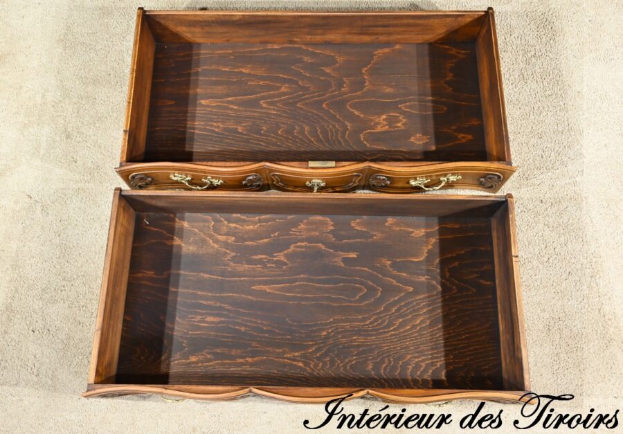 Commode Sauteuse Arbalète en Noyer, style Louis XV – Début XXe – Image 24