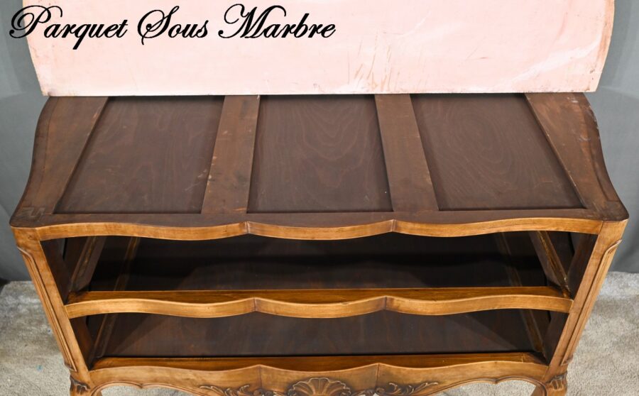 Commode Sauteuse Arbalète en Noyer, style Louis XV – Début XXe – Image 32