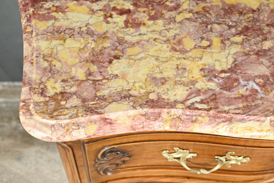 Commode Sauteuse Arbalète en Noyer, style Louis XV – Début XXe – Image 6