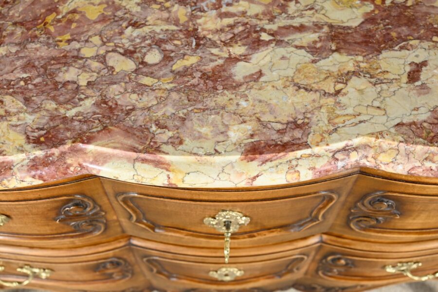 Commode Sauteuse Arbalète en Noyer, style Louis XV – Début XXe – Image 7
